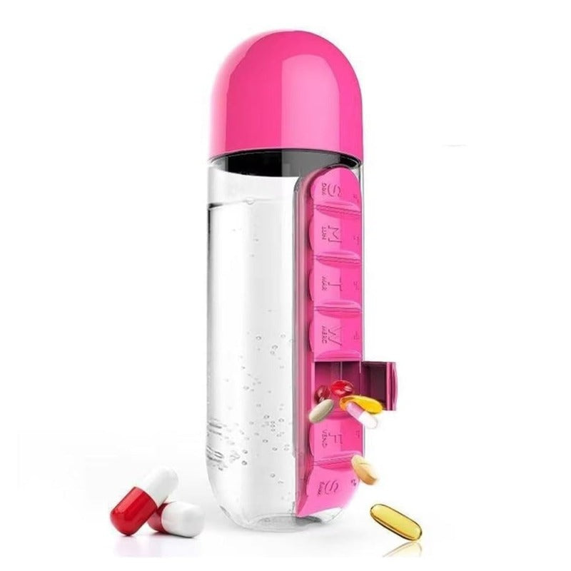 Pill Organizer Water Bottle