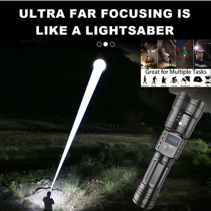 StormBeam Rechargeable Flashlight with Telescoping Zoom