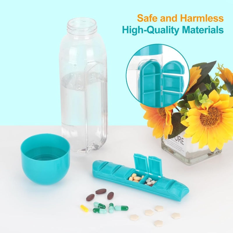 Pill Organizer Water Bottle