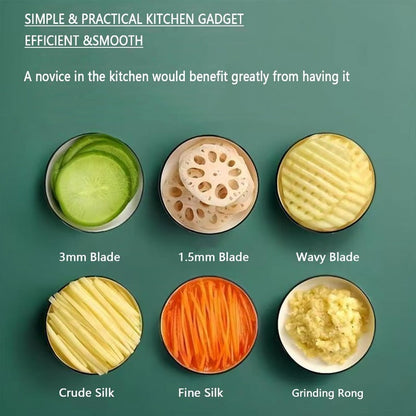 Woyuosn 6-in-1 SafePrep Mandoline Slicer