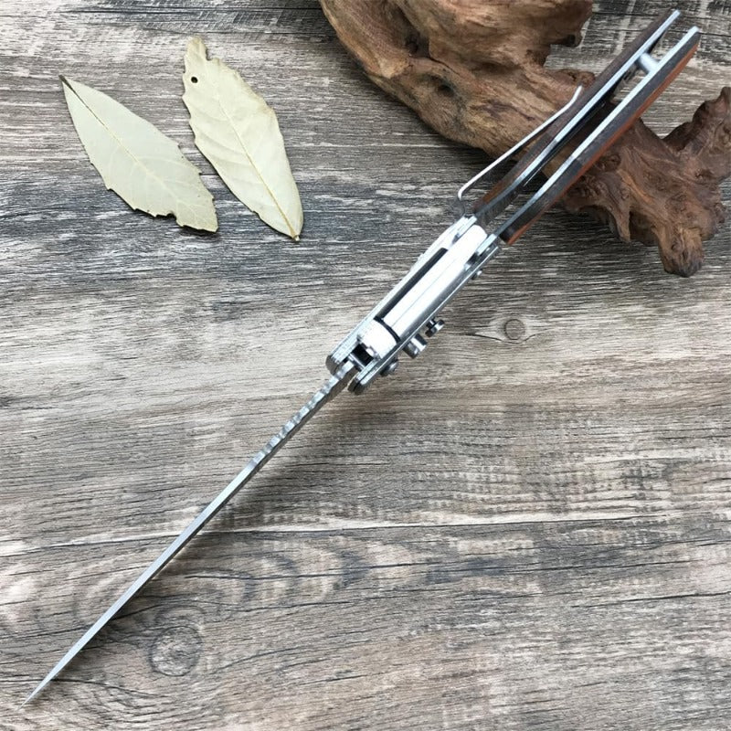 Folding Pocket Knife with LED Light