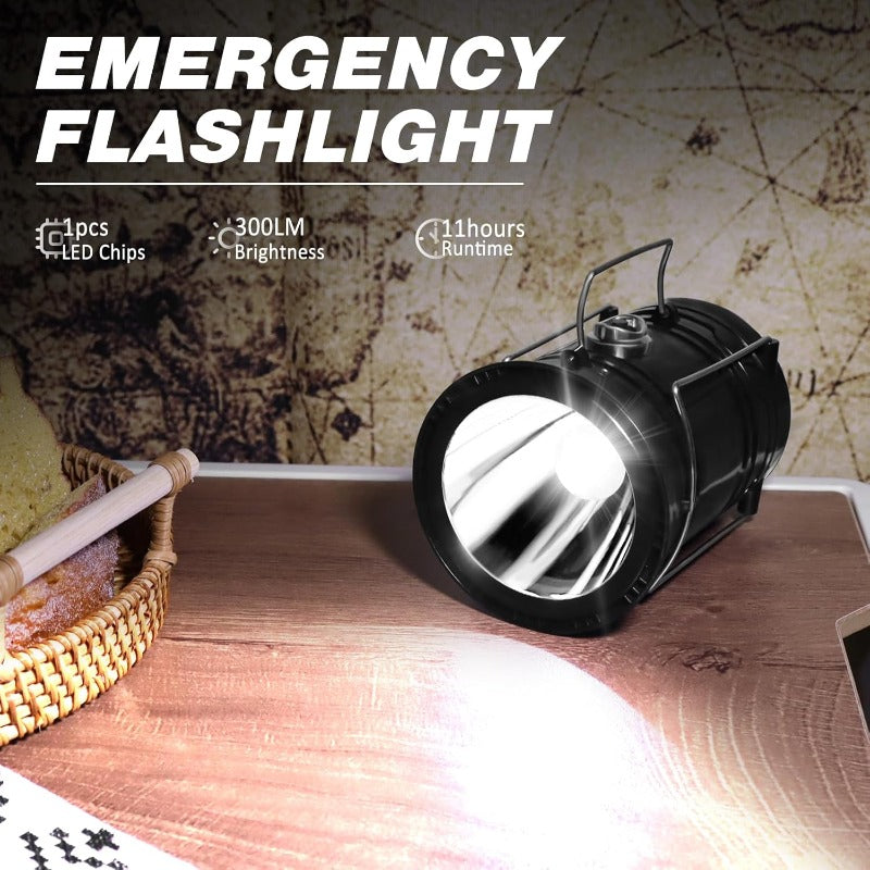 Solar + USB Camping Lantern Flashlight