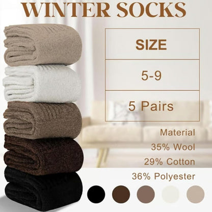 Wool-Blend Thermal Crew Socks